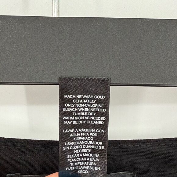 Black Label By Chicos Kick Flare Crop Pant Women Large 12 Black Workwear - Picture 6 of 10